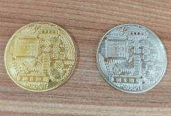 Bitcoin Altın ve Gümüş Renk Büyük Boy