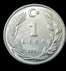 1987 1 Lira Çil Aliminyum 1.10g