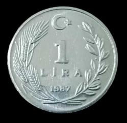 1987 1 Lira Çil Aliminyum 1.10g