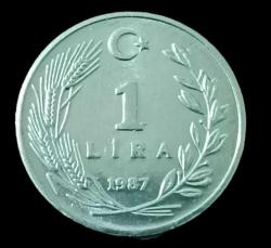 1987 1 Lira Çil Aliminyum 1.10g