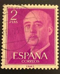 İspanya Pulu - Spain Stamp - Postadan Geçmiş Pul Filateli - Şubat 1973 Damgalı - FRANCISCO FRANCO TEMALI İSPANYA PULU, 2 PARA - YABANCI PULLAR -NOSTALJİK DOĞUM GÜNÜ HEDİYESİ