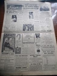 Cumhuriyet Gazetesi - 19 Temmuz 1958 - Realist Olmak Yazan Nadir Nadi Köşe Yazısı - Amerika Dün Nasır'a Sert Bir İhtar Yaptı - Acele Moskova'ya Giden Nasır Dün Suriye'ye Döndü - Irak'taki Hükümeti Tanımıyacağız - Dün Kazlıçeşmede Beş Fabrika Yandı - Yunan Büyükelçisi Pesmazoğlu Dün Bir Basın Toplantısı Yaptı - Yılanların Öcü Yazan Fakir Baykurt Yazı Dizisi - Şu Komünist Denen Adam Yazan Edgar Hoover Yazı Dizisi - İngiliz Terbiyesi Ve Sabahattin Bey Yazan Cahit Tanyol - Profesör Nimbüs'ün Maceraları Çizgi Roman - Burhan Felek Köşe Yazısı - Ankara'da Telefon Şebekesi Bozuldu - Japonya'da Bir Türk Kızı Yazan Zeytune Cebbar Yazı işleri - Tuzak Yazan Guy De Cars Yazı Dizisi - Ala Geyik Yazan Yusuf Karataylı Çizen Sezgin Burak - Galatasaraylı Büyük Ali İstemeye İstemeye Dün Adaletle Mukavele Yaptı - Galatasaray Almanya'ya Davet Edildi - Fenerbahçe Beyoğluspor Atletizm Bayramı