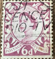 İngiltere Pulu - England Stamp - Mektup Zarfından Kesilmiş / Postadan Geçmiş Pul Filateli -  DAMGALI - KRALİÇE II. ELIZABETH TEMALI, 6 PARA - YABANCI PULLAR, NOSTALJİK DOĞUM GÜNÜ HEDİYESİ