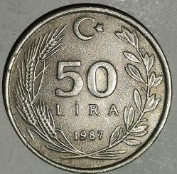 TÜRKİYE 1987  50 LİRA