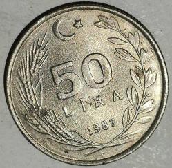 TÜRKİYE 1987   50 LİRA