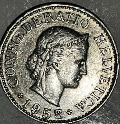 İSVİÇRE 1958  10  RAPPEN
