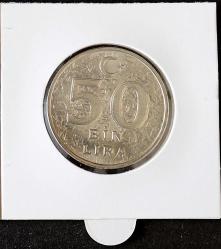 1996 Dünya Gıda Zirvesi - Roma 50 Bin Lira Hatıra Parası  Ters Düz Takım 8049