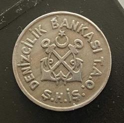 ŞEHİR HATLARI İŞLETMESİ DENIZCİLİK BANKASI T.A.O. VAPUR TAM JETONU
