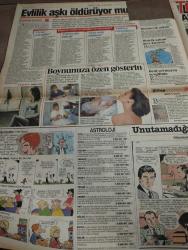 SABAH MELODİ GAZETESİ VE SABAH TELERAMA GAZETESİ KADINLARA ÖZEL - 13 Eylül 1996 -Karikatürler-Walt Disney/Boncuk-Mort Walker-Dick Browne/Bizim Aile-Tom Armstrong/Marvin-Graham Allen-John Dodd/Kral Kedi-Süleyman Turan/Dön Artık-Astroloji-Bülent Kısa-Klinik-Meltem Pusat-Telerama Programı-Sabah Filmleri-Öğlen Filmleri-Akşam Filmleri-Erdoğan Sevgin-boşanma dosyası-seda Kaya güler-fransa-medeni kanun-elif ergu-yemek-yağmur-evlilik-levent Ünsal kısa çizgim çürük elma-mahallenin muhtarları-sibel can-kaldırım çiçeği-Salih güney-hande ataizi-volkan severcan-nilüfer aydan-kürşat alnıaçık-şencan güleryüz-özgür Özgül gül-ali Öztürk seçildi taksi-güven kıraç-berna laçin-candan erçetin-hülya avşar-köşe kapmaca-ekonomi-esin moralıoğlu-tövbekar-kadir inanır-sezer inanoğlu-çıplak vatandaş-başar sabuncu-şener şen-nilgün akçaoğlu-kartal tibet-arzu okay-müslüm gürses-alev sayın-yılmaz Ata deniz-yıldız geçidi-kanlı soygun-dönüşüm-sabah faslı-örümcek adam-sihirli şövalyeler-mesut engin-süreyya şahin