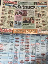 SABAH MELODİ GAZETESİ VE SABAH TELERAMA GAZETESİ KADINLARA ÖZEL - 4 Kasım 1994 -Karikatürler-Walt Disney/Boncuk-Mort Walker-Dick Browne/Bizim Aile-Tom Armstrong/Marvin-Graham Allen-John Dodd/Kral Kedi-Süleyman Turan/Dön Artık-Astroloji-Bülent Kısa-Klinik-Meltem Pusat-Telerama Programı-Sabah Filmleri-Öğlen Filmleri-Akşam Filmleri-Erdoğan Sevgin-Silver soba-Şevket Altuğ-Süper Baba-nesrin Çetinel-melahat Abbasova-bircan Ünalan-hıncal Uluç-Merve İldeniz-Demet sağıroğlu-Şaka yaptık-manşet-bir başka gece—Serap Korkmaz-Jülide Övür-Halit Kıvanç-Arzu Ece-Emre ve Serdar ortaç-ışıklı ayakkabı-oya dergisi-kervan çeyiz-Kadir İnanır-Hale Soygazi-İbrahim Tatlıses-Necla nazır-Emel Sayın—Tarık Akan-Melanie Griffith-Harrison Ford-Sigourney Weaver