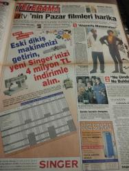 SABAH MELODİ GAZETESİ VE SABAH TELERAMA GAZETESİ KADINLARA ÖZEL - 11 Ağustos 1996 -Karikatürler-Walt Disney/Boncuk-Mort Walker-Dick Browne/Bizim Aile-Tom Armstrong/Marvin-Graham Allen-John Dodd/Kral Kedi-Süleyman Turan/Dön Artık-Astroloji-Bülent Kısa-Klinik-Meltem Pusat-Telerama Programı-Sabah Filmleri-Öğlen Filmleri-Akşam Filmleri-Erdoğan Sevgin- fransız-gül-dondurucu-Seda Kaya güler-yazın Aşk başkadır-pazar filmleri-çocuk klasikleri-gülşen bubikoğlu-sahte benzin-ümran çavlı-deniz uğur-temiz eller-ne umduk ne bulduk-adile naşit-türk sineması-spor haberleri-ana haber-gece haber-haber saati-tatlı ölüm-bizim mahalle-politika kulvarı-yaz evi-sporcu stüdyosu-kutsal görev-uyanık kardeşler-kadir inanır-müjdat gezen-erol büyükburç-esen püsküllü-orhan gencebay-necla nazır-göksel kortay-sinema-panayır-samanyolu-cennetten düşenler-hızlı dinozorlar-çocukların düşü