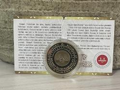 2024 - Diyanet İşleri Başkanlığı'nın 100. Yılı - Darphane Sertifikalı Gümüş üzeri Altın Hatıra Para - Çil