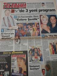 SABAH MELODİ GAZETESİ VE SABAH TELERAMA GAZETESİ KADINLARA ÖZEL - 4 ekim 1996 -Karikatürler-Walt Disney/Boncuk-Mort Walker-Dick Browne/Bizim Aile-Tom Armstrong/Marvin-Graham Allen-John Dodd/Kral Kedi-Süleyman Turan/Dön Artık-Astroloji-Bülent Kısa-Klinik-Meltem Pusat-Telerama Programı-Sabah Filmleri-Öğlen Filmleri-Akşam filmleri- Fatih Mühürdar- Türkan Karaali- Esra Öz- Süleyman turan-hale pakcan- Ayfer Karaaslan- menekşe Baş- Sema genç- Erdoğan sevgin-ayşen gruda-perihan savaş-münir Özkul- öztürk Serengil- Ali öztürk-nur gürkan-ali poyrazoğlu-gamze gözalan- ebru Ayyıldız- ali Uyanık- sibel can-kenan Doğulu- Ali poyrazoğlu-burak Kut- Berna Laçin- ebru cündübeyoğlu-halit refik-türkan şoray-ali özoğlu-oksal pekmezoğlu-hülya süer-bulut aras-yusuf Sezgin- türker inanoğlu-hülya koçyiğit-orhan elçin-metin onur-hülya erçel- İlyas salman-şehnaz Dilan