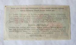 EFEMERA: Kasımpaşa Gençlik Kulubü Eşya Piyangosu, No: 094733, 31.01.1948, 1 Lira