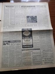 Zafer Gazetesi - 8 Aralık 1959 - Türk Amerikan Görüşmelerimde Varılan Neticeler Dün Bir Tebliğ İle İlan Edildi  - NATO Ve CENTO İçinde İşbirliği -  İran Şahı Ferah Diba İle Evleniyor- Amerikan Başkanı Eisenhower Dün Büyük Bir Törenle Uğurlandı - Türkiye Amerika Sulh Yolunda Eleledir - Eisenhower'in Celal Bayar Adnan Menderes Ve Fatin Rüştü Zorlu'ya Gönderdiği Mesajlar - Atıf Benderlioğlu Maarif Şemi Ergin Münalakat Vekili Oldu - Eisenhower'in Gelini Kızılay'ın Faaliyet Çalışmasını Övdü - Münevver Ortaç'ın Resim Sergisi Açıldı - Şeria Nehri Sularını Değiştirmek Tasarısı - Kruşçef'in Gittiği Yer Belli Değil - Otuz Asırlık Tarihi Olan Liman Eilat - UFA Mutbak Margarini -  Reisicumhur Eisenhower'in Uğurlanışından Resimler - İngiliz Ligi Puan Durumu - Fenerbahçe Nice 3. Maçı -  Can Bartu - Eyüpsultan Yazan Ragıp Akyavaş- Milli Lig Puan Cetveli - Milli Ligde Takımlarından Kaybettiği Puanlar - İstanbul Voleybol Karmasına Çağrılan Oyuncular