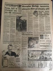 YENİ SABAH GAZETESİ 18 ŞUBAT 1963 YIL :25 SAYI :8600 --İnönü AP nin siyasi af teklifini  reddetti --Ummilerin  sayısı her sene artıyor --80 Lik koca,68 yaşındaki eşinin gırtlağını kesti --Kocası  ile sevgilisini kafa kafaya  tokuşturdu --Koalisyon Partileri Siyasi Affı Zamansız Buluyor ---Yunan Karagözü :Siyavuşgil --Anneler Birliği ,tecavüz olayını dün protesto etti --Sigara tiryakileri ölümle burun buruna --Tokyo da bir yangında 6 kişi öldü ---Yenilik Peşinde Koşan Ses Sanatkar : Emel Sayın ---En zor çevrilen filmler :Komedi --Otobüs devrildi 2 ölü var --Galatasaray  Adana da 3-0 Galip --Vefa ve Y.Direk İzmir den Küme Ekibi Olarak Dönüyor ---İst. Spor : 1 H.Tepe :0--A.Gücü bir puanda K.Paşa dan aldı :0-0---Ankara da Gençlerbirliği Galip Demir spor Berabere ---Jandarmalar az kalsın  2 gazeteciyi öldürecekti ---