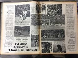 HAYAT SPOR DERGİSİ - 26 ŞUBAT 1975 - SAYI: 9 - CİLT: 3 - GİRESUNSPOR 1975 TAKIM KADROSU POSTERİ - BANDIRMASPOR 1975 TAKIM KADROSU POSTERİ - GALATASARAY'LI TEZCAN ve SİNAN - SÜHA BAŞARAN - ODHAN BAYKARA - NAZİF KURAN, BOKS - ÖMER BESİM - DINAMO KIEV - DOĞAN KAYNAR - VOLKAN YİĞİT - DOĞAN KAYNAR - AEROFLOT - MUSTAFA DAĞ - ALİ HOŞFİKİRER - KAZIM KANAT - OKAN YÜKSEL - MUAMMER TUNCER - BEŞİKTAŞ GALATASARAY'I MAĞLUP ETTİ - FENERBAHÇE - GİBSS REKLAMI - ZİNNUR - CEM ATABEYOĞLU - ÖMER KARADAĞ - ŞENGÜN KAPLANOĞLU - DOKTOR ERTUĞRUL AKINCI - AYHAN TEMİZSOY - ARKA KAPAK, BOLUSPOR'LU RIDVAN ERTAN POSTERİ - POSTERLİ 32 SAYFA TAM TAKIM SPOR DERGİSİ