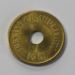 1951 Delikli 1 Kuruş, 1951'den sonra nokta yok