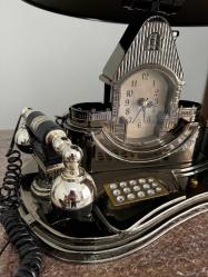 Vintage  Lambalı Telefon Saat