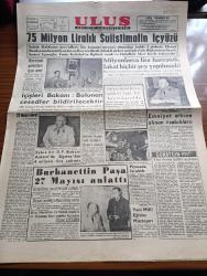 Ulus Gazetesi - 3 Haziran 1960 - 27 Mayıs Dersi Yazan Yakup Kadri Karaosmanoğlu Köşe Yazısı - 75 Milyon Liralık Suistimal İçyüzü - Hürriyet Şehitleri İçin Anıt Rektör Sıddık Sami Onar Bu Konuda Dün Bir Demeç Verdi - İçişleri Bakanı Tümgeneral Muharrem İhsan Kızıloğlu Bulunan Cesetler Bildirilecektir - Kabine Bugün Anıtkabir'i Ziyaret Edecek - Emniyet Altına Alınan Sabıklar - Burhanettin Uluç Paşa 27 Mayısı Anlattı - Yeni Devrin Kültür Ocakları Yazan Bülent Ecevit - Samet Ağaoğlu Nasıl Yakalandı - Billur Köşk Yazan Elizabeth Caddell Yazı Dizisi - Polonya'da Yeniden Ayaklanmalar Oldu - Dış Politika Yazan Ahmet Şükrü Esmer - Kıbrıs Meselesi Avam Kamarasında - Orduya Şükran Orgeneral Cemal Gürsel'e Telgraflar Devam Ediyor - Dünya Basını Milli İnkılabımızı Övüyor - Eyüp Demirspor'u İlk Devrede Yendi - PTT Hacettepe'yi De 3 0 Mağlup Etti - Davis Kupasını Asya Grubu Finali - Havagücü Kıbrıs'a Gidiyor - Muştalı Bayrak Koşusu - Altınordu 2 Adalet 1