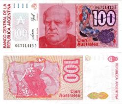 P#327c Arjantin 100 Australes 1985-1990 ÇİL