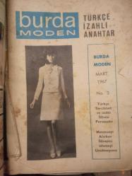 BURDA MODEN MART 1967 TÜRKÇE ANAHTAR KİTAPÇIK VE PATRONLARI İLE BERABER