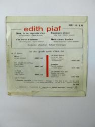 45'lik - Edith Piaf - Non, Je Ne Regrette Rien, Les Mots d'amour (1961, Fransa Baskısı)