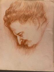 Kara kalem Nâzım Hikmet portresi Ressam: Reşat Bayraktar