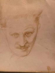 Kara kalem Nâzım Hikmet portresi Ressam: Reşat Bayraktar