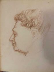 Kara kalem Nâzım Hikmet portresi Ressam: Reşat Bayraktar