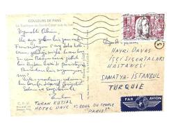 Couleurs de Paris - Par Avıon - 1960'lı yıllara ait kartpostal
