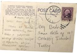 Clarence Buckıngham memorıal Fountaın Chıcago - 1960'lı yıllara ait kartpostal / Postadan geçmiş