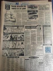 YENİ SABAH GAZETESİ 12 AĞUSTOS 1963 YIL :26 SAYI :8768---Dondurulmuş et ihraç edeceğiz ----Mimarlar Odasına Göre İnşaat Aksayacak ---M.Mercouri ,Türklerin 4 Karılı Olmadığını Öğrendi ---Mafia nın ele geçmez  lideri dün yakalandı --Başkası ile dans eden nişanlısının başına bira şişesi indirdi ---Stephen Ward ın bir oğlu olacak ---Rusya nın iddiaları reddedildi ---Eniştesini  bıçakla vurarak öldürdü ---Moskova anlaşması Amerikan  senatosunda ---Edebiyatçıların dilekleri :Siyavuşgil ---Büyük soygun  ipucu  verdi ---Gelecek yıla kadar memur  tasfiyesi düşünülmüyor ---Üsküp te deprem hasar gören binaları  yıktı ---Galatasaray ,Beyoğluspor u 3-0 Beşiktaş da Beykoz u 3-1 yendi ---Güreş takımlarımızın çalışmaları  hızlandı ---Voleybol de dün Yunanistan ı da mağlup ettik :3-0  --I.Y.I İlk gün 32-22 ileride --Bir şoför  otobüs altında can verdi --Üç zorba bir komisere ateş etti --C.K.M.P nin CHP ile birleşmesini imkansız ---