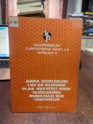 ANMA GERİLİMLERİ 1 KV'UN ÜZERİNDE OLAN KUVVETLİ AKIM TESİSLERİNİN KURULMASI İÇİN YÖNETMELİK