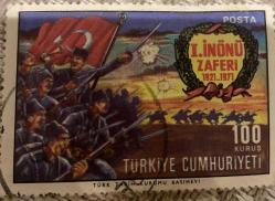 Türk Pulu - Turkish Stamp -  Postadan Geçmiş Pul Filateli - DAMGALI - I. İNÖNÜ ZAFERİ 1921-1971 TEMALI PUL, 100 KURUŞ - Türkiye Cumhuriyeti - NOSTALJİK DOĞUM GÜNÜ HEDİYESİ