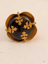 YZ4-----BİTKİ DESEN DOĞAL TAŞ PİRİNÇ YÜZÜK