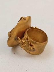 YZ4-----BİTKİ DESEN DOĞAL TAŞ PİRİNÇ YÜZÜK