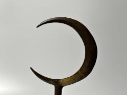 Antika Alem - Ahşap Kaideli Ay Yıldız - Alem Türk Bayrağı Biblo