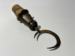 Antika Alem - Ahşap Kaideli Ay Yıldız - Alem Türk Bayrağı Biblo