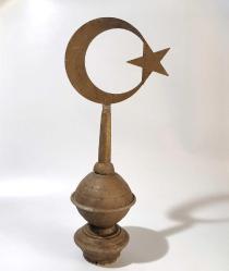 Eskilerden Alem - Metal Ay Yıldız - Alem Türk Bayrağı Biblo - Büyük Boy