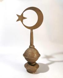 Eskilerden Alem - Metal Ay Yıldız - Alem Türk Bayrağı Biblo - Büyük Boy