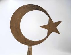 Eskilerden Alem - Metal Ay Yıldız - Alem Türk Bayrağı Biblo - Büyük Boy