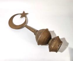 Eskilerden Alem - Metal Ay Yıldız - Alem Türk Bayrağı Biblo - Büyük Boy