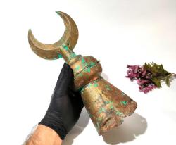 Antika Alem - Metal Ay Yıldız - Alem Türk Bayrağı Biblo - Büyük Boy