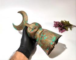 Antika Alem - Metal Ay Yıldız - Alem Türk Bayrağı Biblo - Büyük Boy