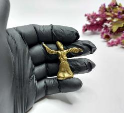 Antika Semazen Biblo - Mevlana Konya Blbo - Eski Pirinç Mini Derviş Semazen Biblo