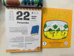 22 Mayıs 2025 hediyelik orijinal Fazilet Çocuk takvim yaprağı (Cin Ali kitabı hediyeli:)