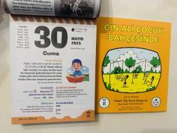 30 Mayıs 2025 hediyelik orijinal Fazilet Çocuk takvim yaprağı (Cin Ali kitabı hediyeli:)