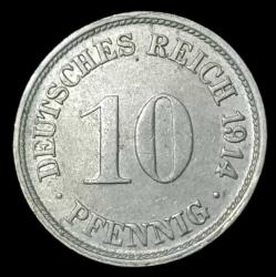 Almanya 1914 F 10 Pfennig