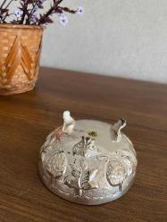 Vintage Dalgıç Gümüş Kaplama Şekerlik